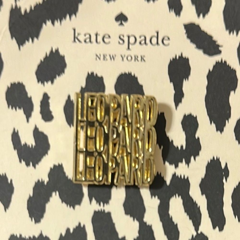 kate spade Gold Tone Leopard Leopard Leopard Pin Brooch - Picture 5 of 6